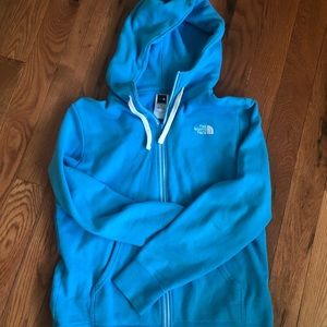 Light blue North Face hoodie